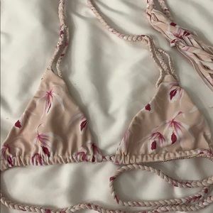 Acacia braided fringe triangle top